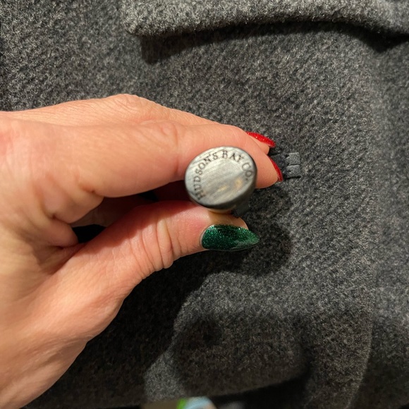 Hudson Bay Grey and Black Peacoat size small - Picture 6 of 6